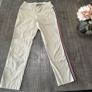 Swing Control Beige Pants with Striped Side Detail size 6